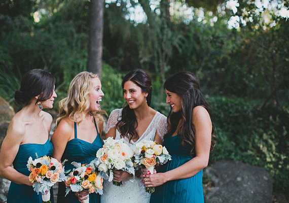 Blue bridesmaid dresses | Photo by Studio Castillero | 100 Layer Cake