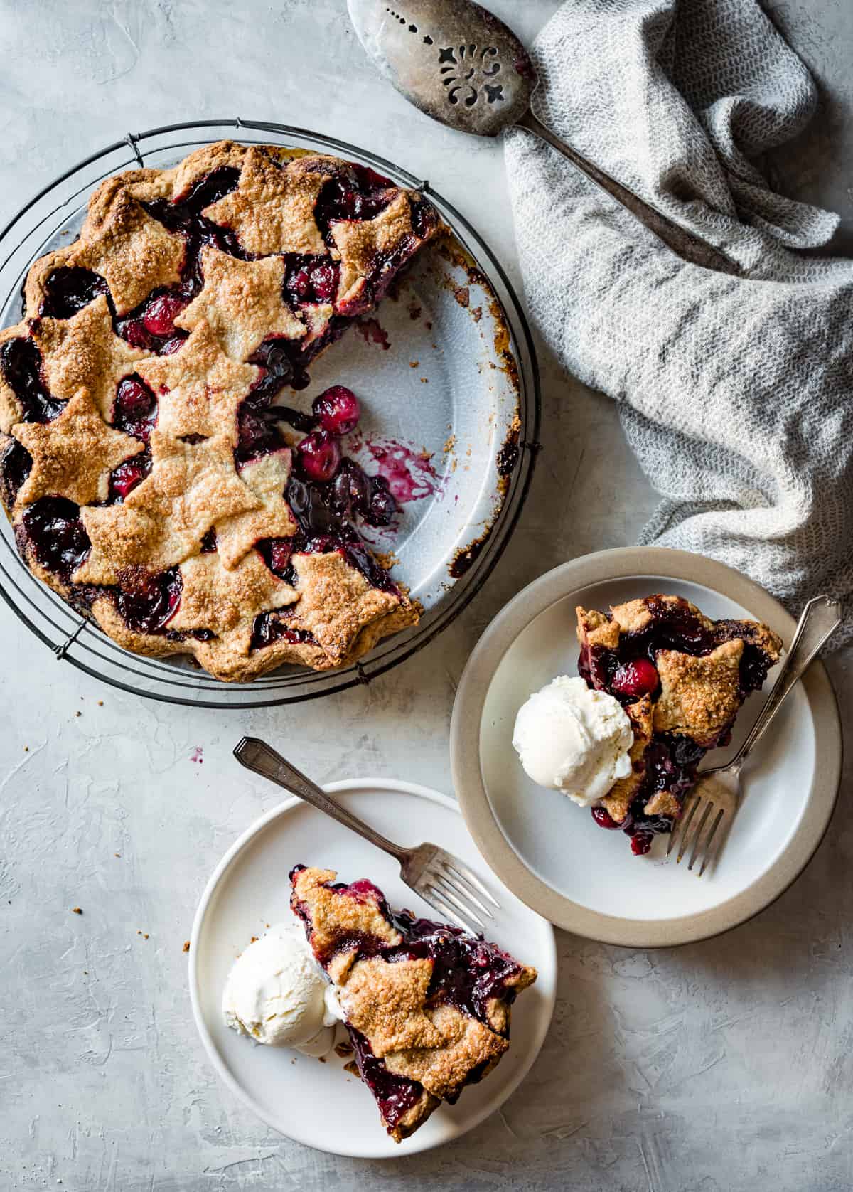 Spiced Bourbon Cherry Pie