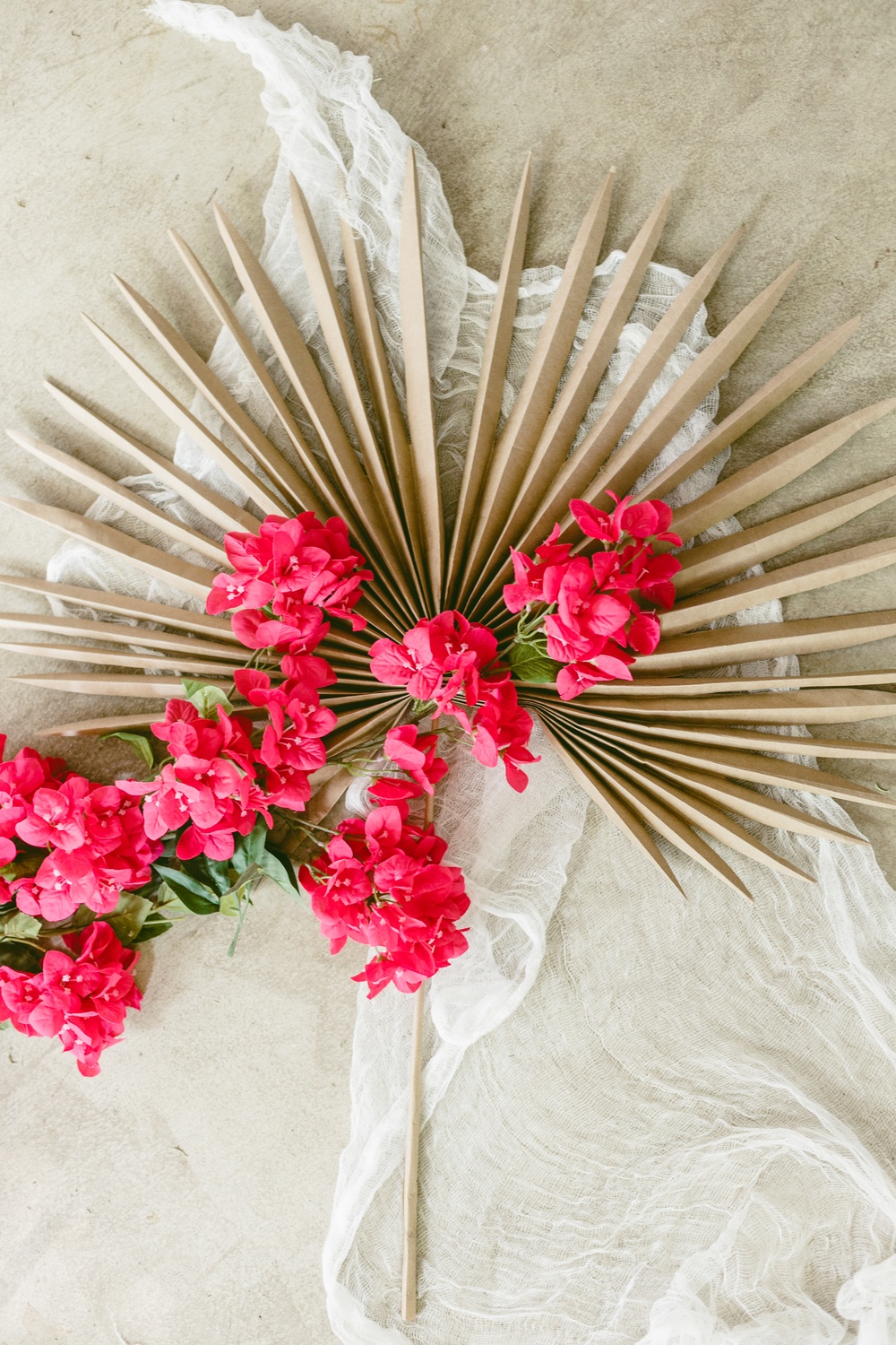 DIY paper palm frond