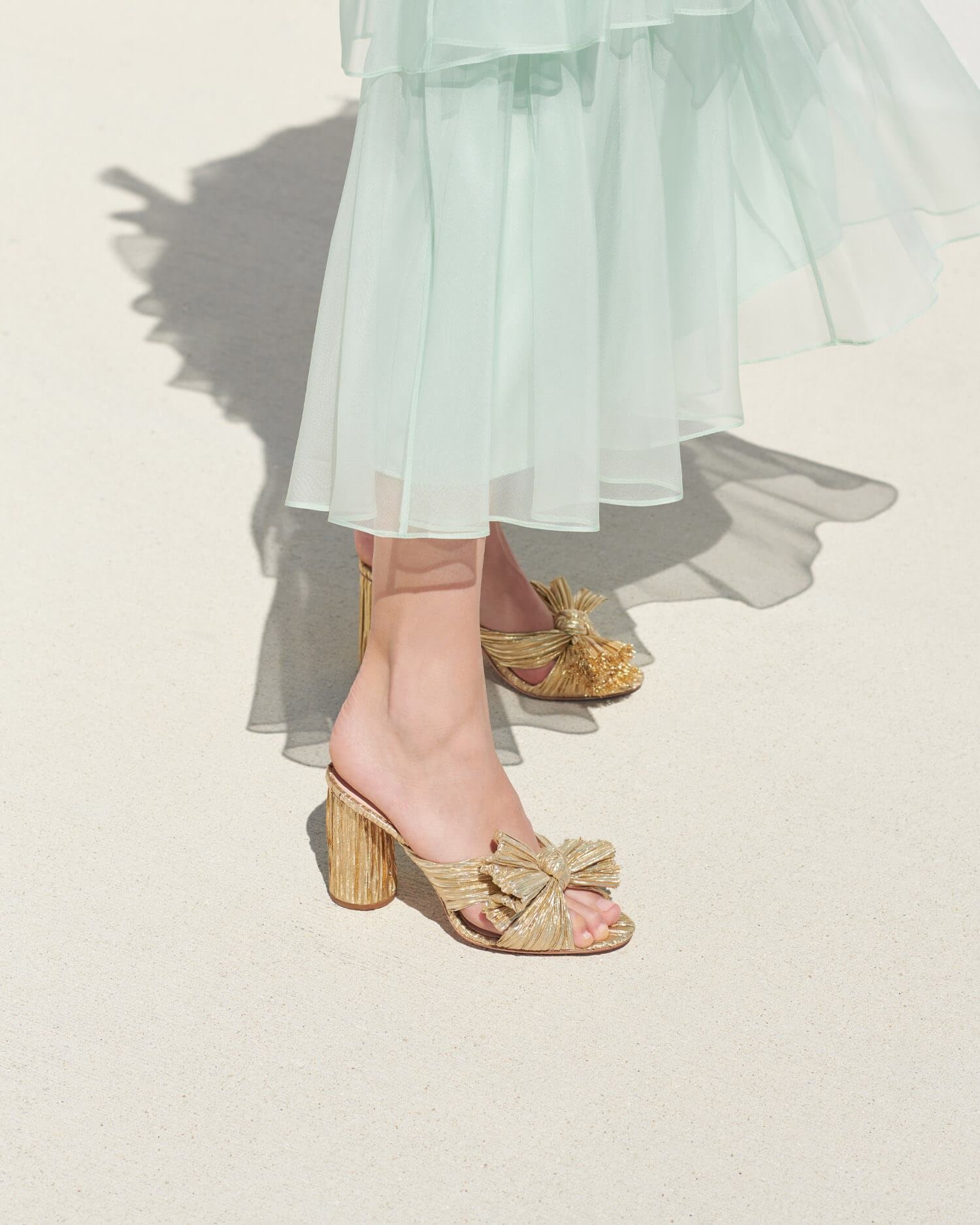 gold shoes
